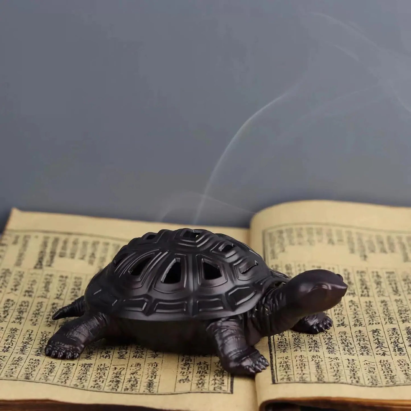 Vintage Turtle Incense Burner with Stick Holder, Metal Ash Catcher for Stick, Coil, Cone & Sage
