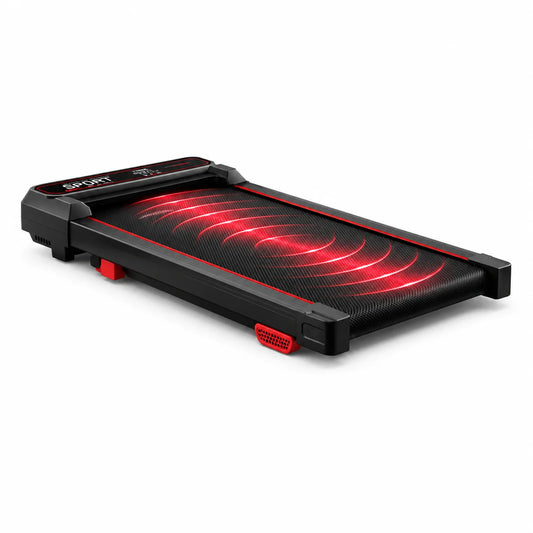 UMAY Foldable Walking Pad Treadmill, Under Desk Walking Machine for Home Office, Portable Compact Electric Treadmill with LED Display
