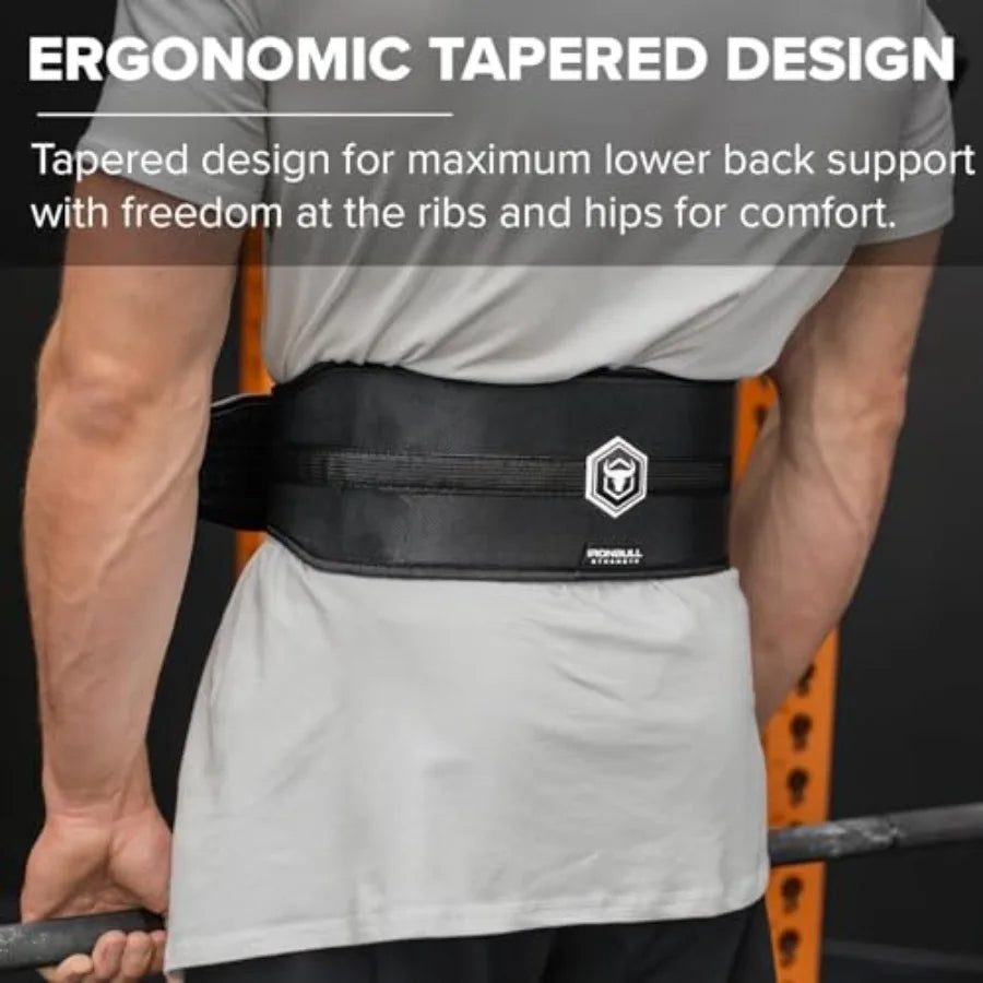 Hybrid Weight Lifting Belt Heavy Duty Prong Support, Neoprene Interior, Tapered Powerlifting Design Back Support for Squats