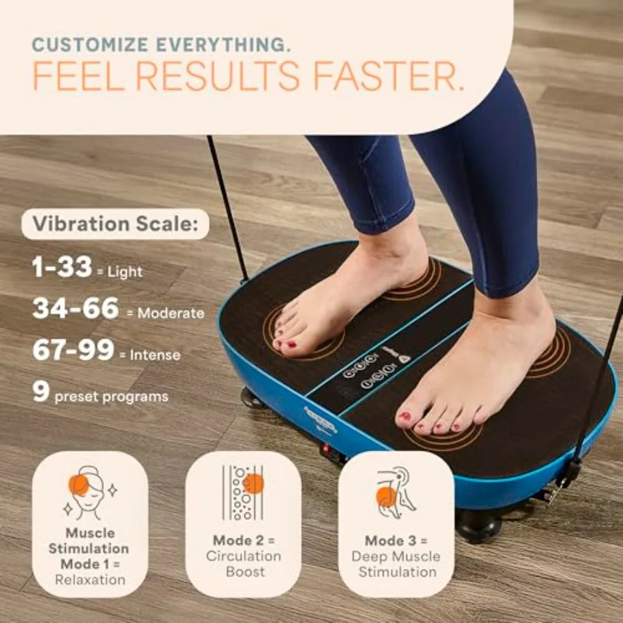Vibration Plate Exercise Machine Models with EMS, LED or Auto Start Features — Oscillation Shake Board with Remote and Non-Slip
