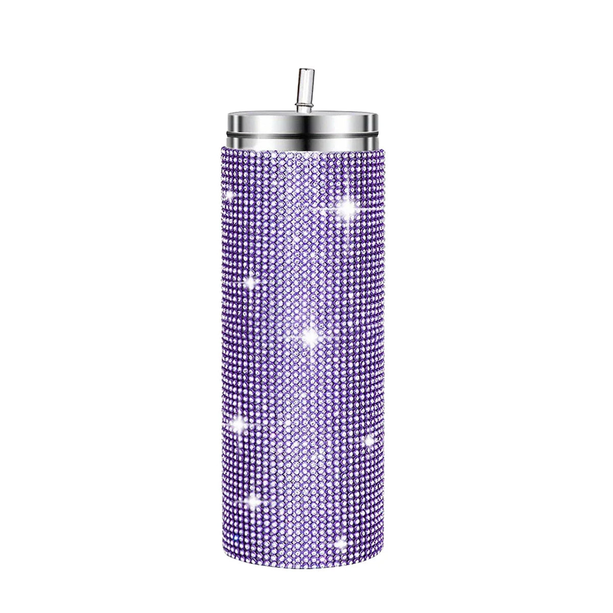 Diamond Stainless Steel Tumbler with Straw 20oz Thermos Bottle Sparkling Water Bottles Shining Coffee Mug Car thermal Cup Mug