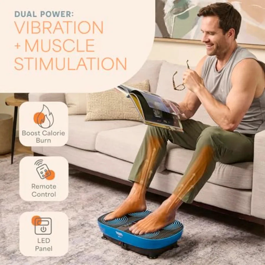 Vibration Plate Exercise Machine Models with EMS, LED or Auto Start Features — Oscillation Shake Board with Remote and Non-Slip