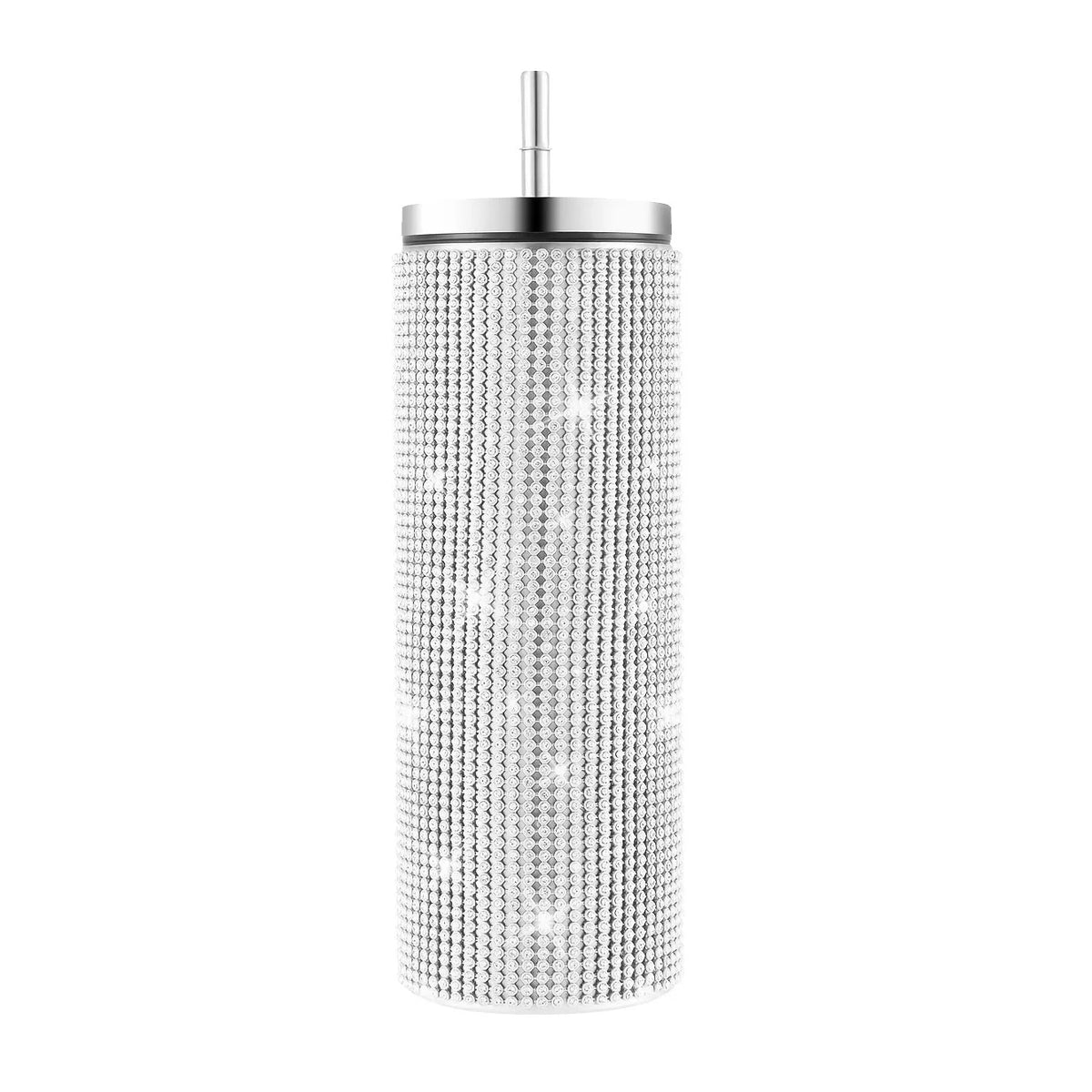 Diamond Stainless Steel Tumbler with Straw 20oz Thermos Bottle Sparkling Water Bottles Shining Coffee Mug Car thermal Cup Mug