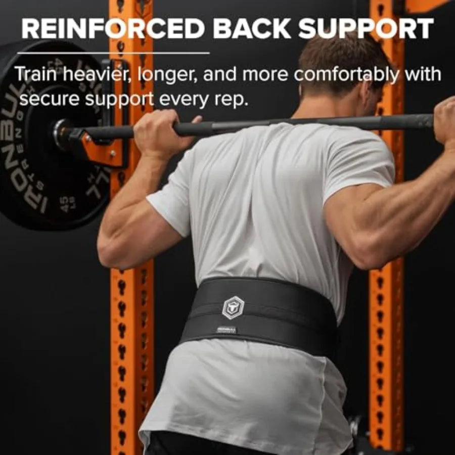 Hybrid Weight Lifting Belt Heavy Duty Prong Support, Neoprene Interior, Tapered Powerlifting Design Back Support for Squats