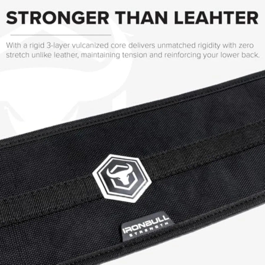 Hybrid Weight Lifting Belt Heavy Duty Prong Support, Neoprene Interior, Tapered Powerlifting Design Back Support for Squats