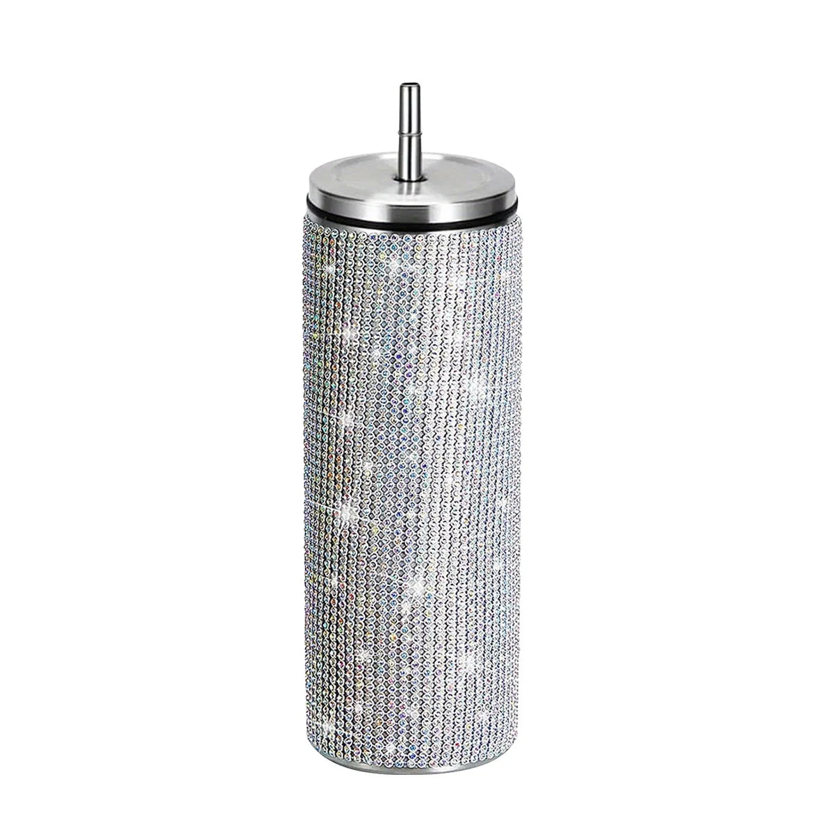 Diamond Stainless Steel Tumbler with Straw 20oz Thermos Bottle Sparkling Water Bottles Shining Coffee Mug Car thermal Cup Mug
