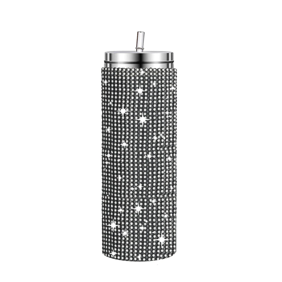 Diamond Stainless Steel Tumbler with Straw 20oz Thermos Bottle Sparkling Water Bottles Shining Coffee Mug Car thermal Cup Mug