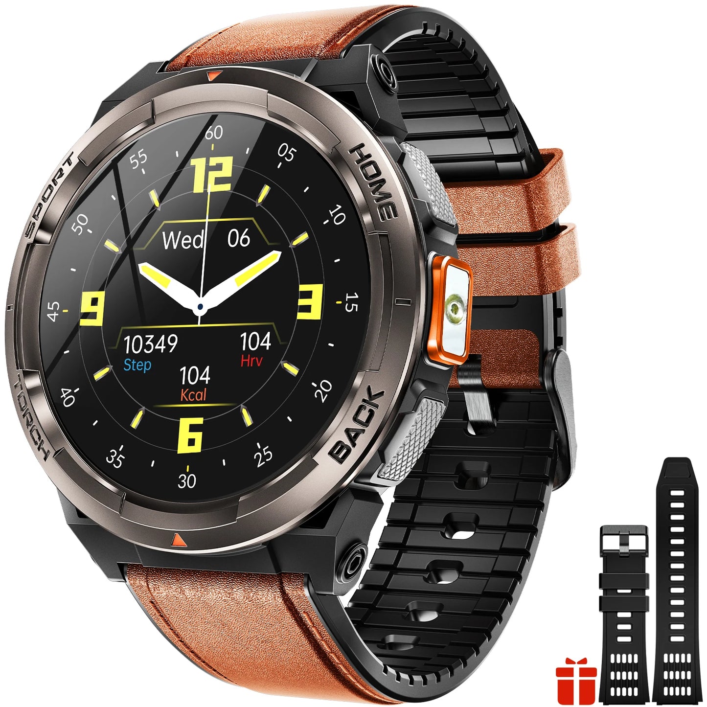 1.45 Inch Smart Watch KE5 3ATM Waterproof Original Design Sports Watch With Compass And Altitude Barometer LED Flashlight