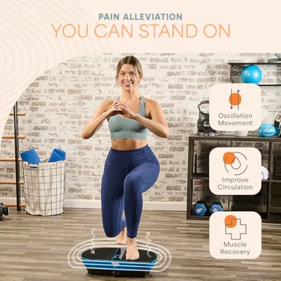Vibration Plate Exercise Machine Models with EMS, LED or Auto Start Features — Oscillation Shake Board with Remote and Non-Slip