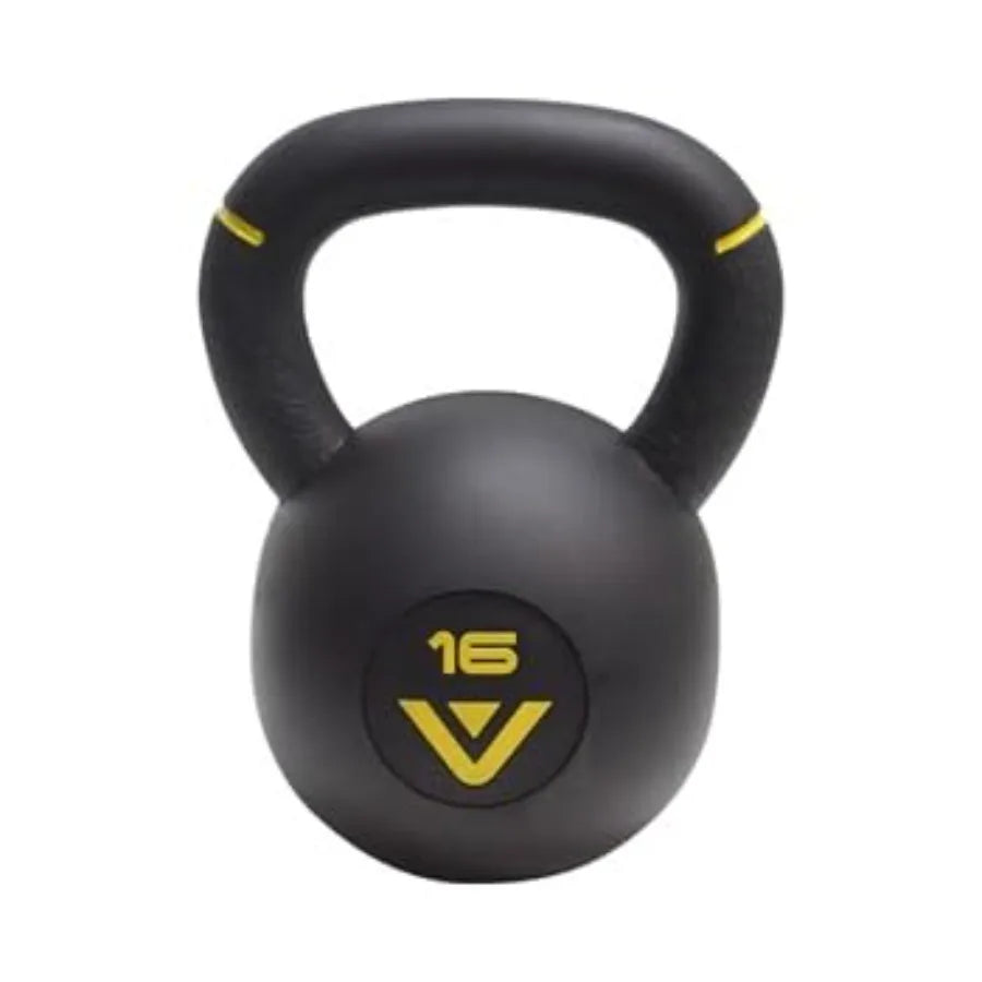 Rubber Coated Kettlebell Durable Steel Core Weight for Strength Training and Home Gym Rubberized Grip for Comfort