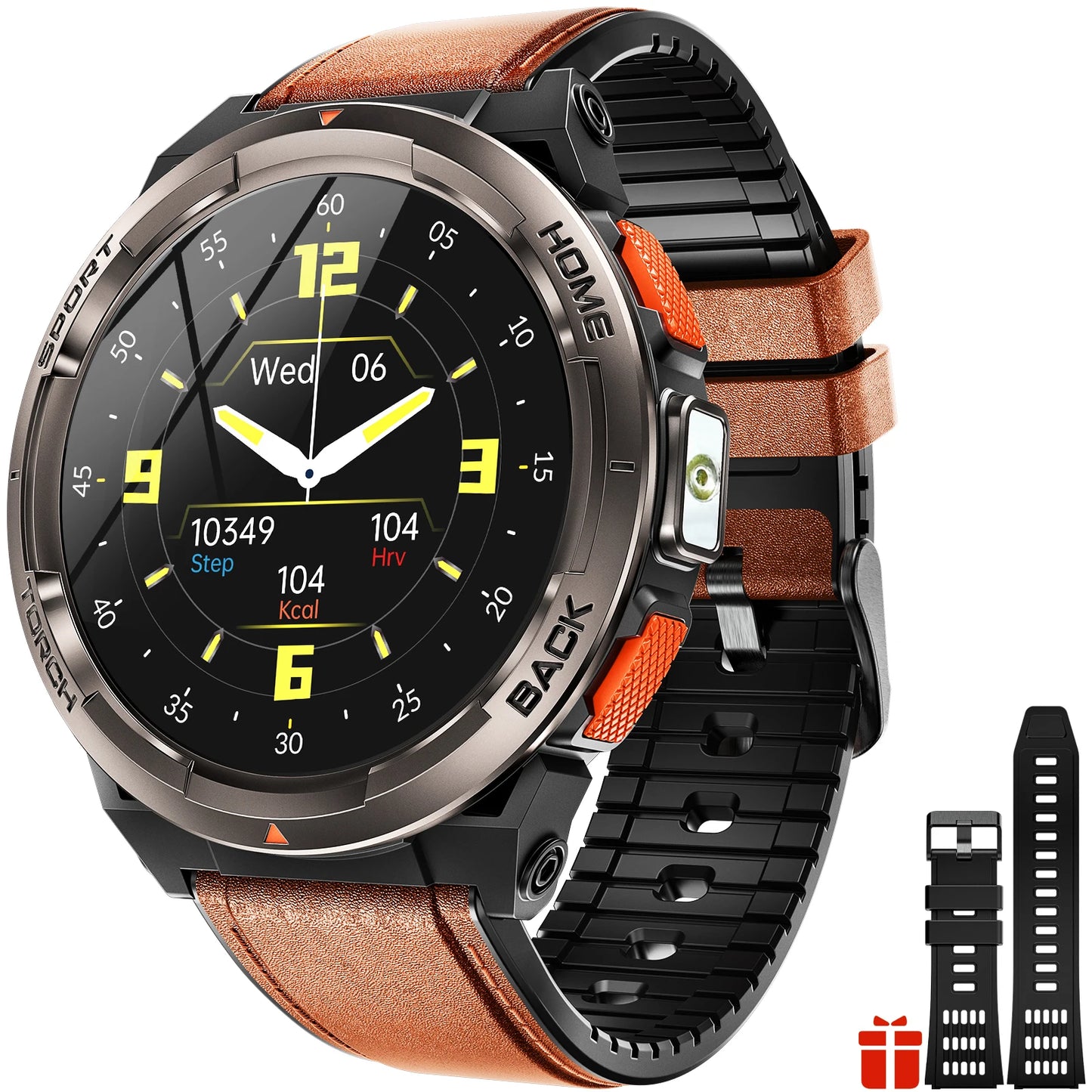 1.45 Inch Smart Watch KE5 3ATM Waterproof Original Design Sports Watch With Compass And Altitude Barometer LED Flashlight