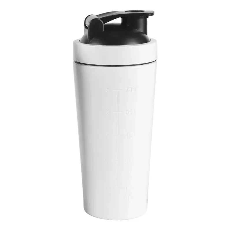 Multi-Color Stainless Steel Single Layer Sports Shaking Cup Leakproof Design for Fitness Protein Mixer Bottle