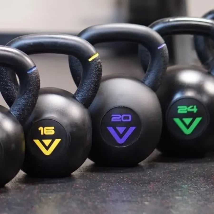 Rubber Coated Kettlebell Durable Steel Core Weight for Strength Training and Home Gym Rubberized Grip for Comfort