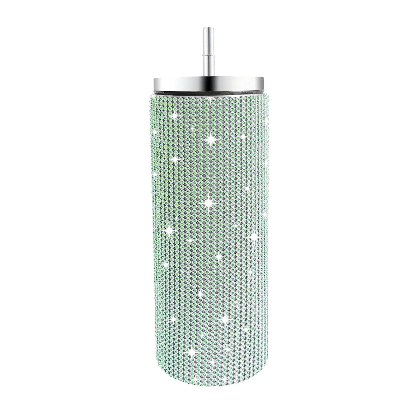 Diamond Stainless Steel Tumbler with Straw 20oz Thermos Bottle Sparkling Water Bottles Shining Coffee Mug Car thermal Cup Mug
