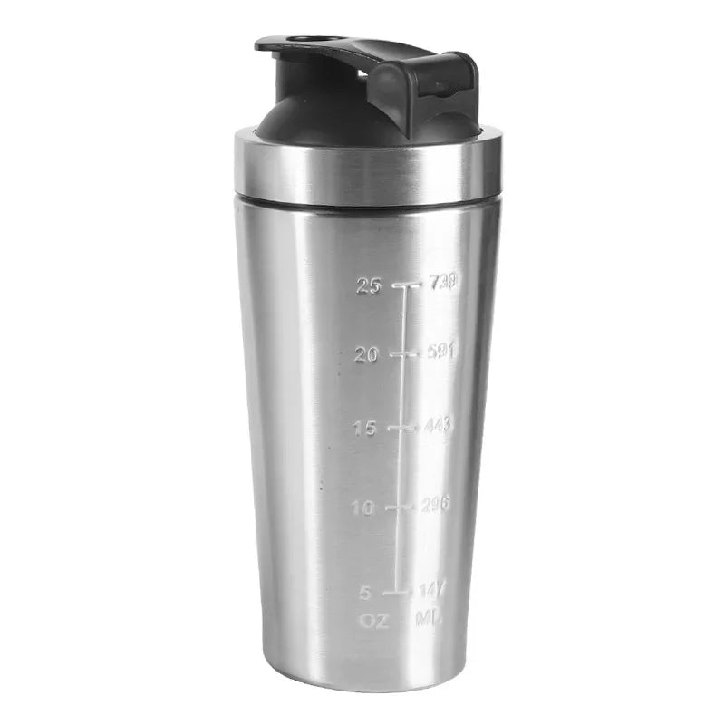 Multi-Color Stainless Steel Single Layer Sports Shaking Cup Leakproof Design for Fitness Protein Mixer Bottle