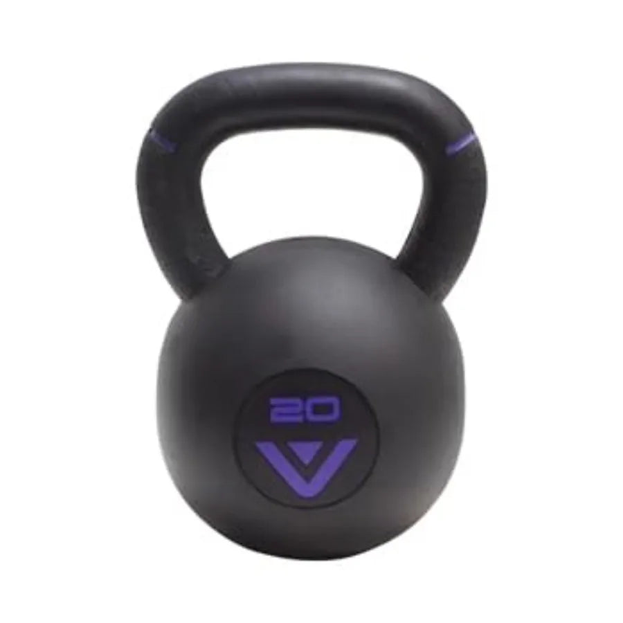 Rubber Coated Kettlebell Durable Steel Core Weight for Strength Training and Home Gym Rubberized Grip for Comfort