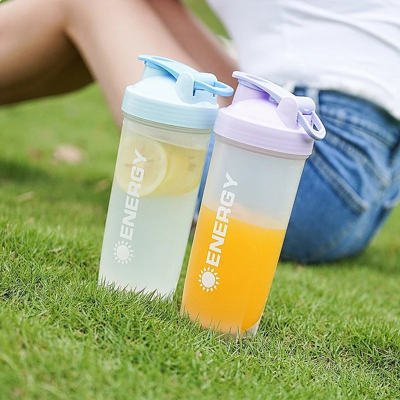 Summer Large-capacity Shaker Cup Outdoor Fitness Milkshake Cup Student Sports Portable Stirring Ball Shock-resistant with Scale