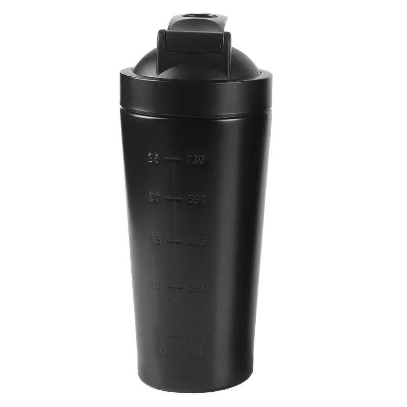 Multi-Color Stainless Steel Single Layer Sports Shaking Cup Leakproof Design for Fitness Protein Mixer Bottle