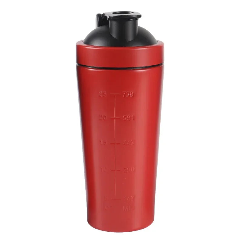 Multi-Color Stainless Steel Single Layer Sports Shaking Cup Leakproof Design for Fitness Protein Mixer Bottle
