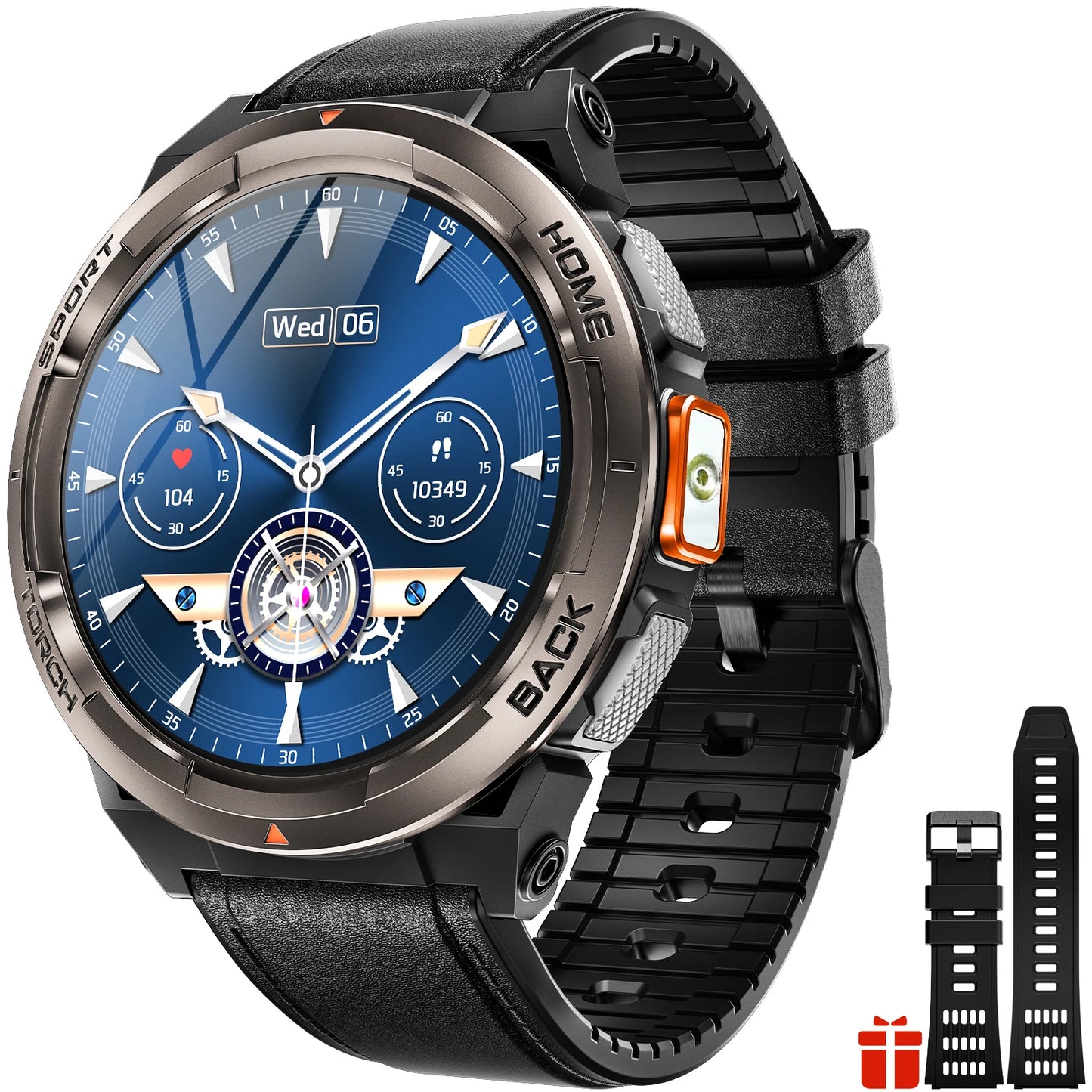 1.45 Inch Smart Watch KE5 3ATM Waterproof Original Design Sports Watch With Compass And Altitude Barometer LED Flashlight