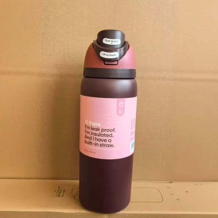 Portable Football Water Bottles Summer Fruit Cup Car Thermoses Vintage Drinkware Soccer Stainless Steel Insulated Cup  kettle