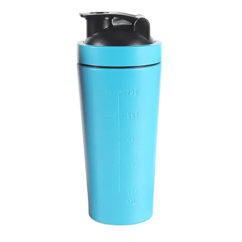 Multi-Color Stainless Steel Single Layer Sports Shaking Cup Leakproof Design for Fitness Protein Mixer Bottle