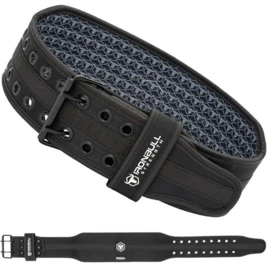 Hybrid Weight Lifting Belt Heavy Duty Prong Support, Neoprene Interior, Tapered Powerlifting Design Back Support for Squats